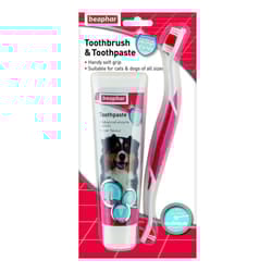 Beaphar Toothbrush and Toothpaste Kit for Dogs - 1 Pack