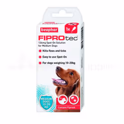 Beaphar FIPROtec MEDIUM Dog Flea Drops 1 TUBE