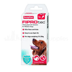 Beaphar FIPROtec MEDIUM Dog Flea Drops 1 TUBE