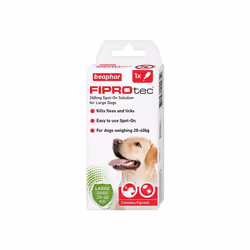 Beaphar FIPROtec Spot On Flea Tick Treatment For Large Dogs 20-40kg 1 Pipette