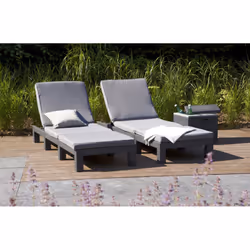 Allibert Daytona beach chair Graphite, Grey Lying/Sitting