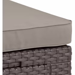 Keter Cube Cushion Seat Table Footrest Storage Box - Brown