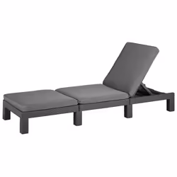 Keter Daytona Deluxe Sun Lounger - Grey