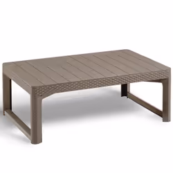Keter Garden Table Lyon Cappuccino Outdoor Furniture Patio Dinner Coffee Table
