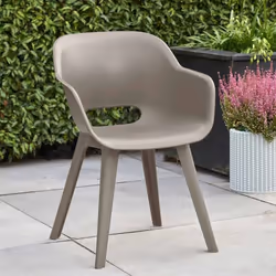 Keter 2x Outdoor Chairs Akola Cappuccino Garden Dining Chair Armchair Patio - Additional view 7