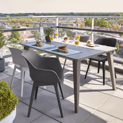 Keter 2x Outdoor Chairs Akola Cappuccino Garden Dining Chair Armchair Patio - Additional view 8