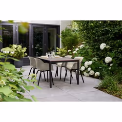 Keter 260567 outdoor table Black, Wood Rectangular shape