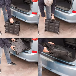 25Kg Multipurpose Foldable Shopping Trolley Cart Handle Wheel Camping Caddy Boot - Additional view 4