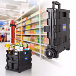 25Kg Multipurpose Foldable Shopping Trolley Cart Handle Wheel Camping Caddy Boot - Additional view 9