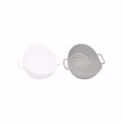 2 in 1 Plastic Colander + Bowl Kitchen Drainer Sink Fruit Vegetable Pasta Handle