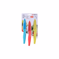 knives 19 cm steel/rubber blue/yellow/red