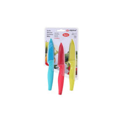 knives 19 cm steel/rubber blue/yellow/red