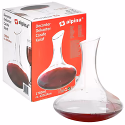 Alpina Glass Red Wine Sherry Port Drinks Decanter Server Carafe