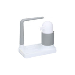 kitchen storage/soap dispenser 20x12x20 cm grey/white