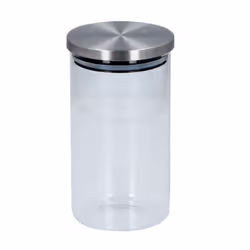 Tall Borosilicate Glass Airtight Lid Storage Jar Pasta Rice Food Canister - 950ml
