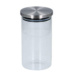 Tall Borosilicate Glass Airtight Lid Storage Jar Pasta Rice Food Canister - 950ml