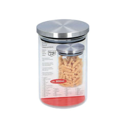 Tall Borosilicate Glass Airtight Lid Storage Jar Pasta Rice Food Canister - 800ml