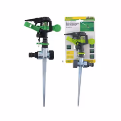 Garden Water Sprinkler Spike Tripod Sprayer Hose Pipe Lawn Grass 360 Degree 2fn.