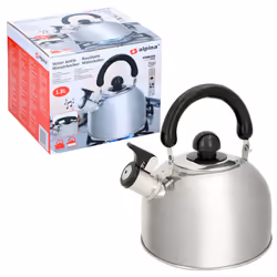 Stainless Steel Whistling Kettle Stovetop 1.8L Camping Folding Handle
