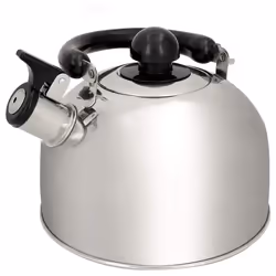 Stainless Steel Whistling Kettle Stovetop 1.8L Camping Folding Handle