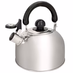 Stainless Steel Whistling Kettle Stovetop 1.8L Camping Folding Handle