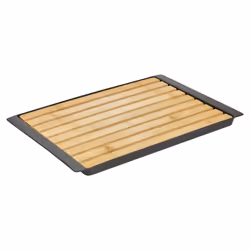 Wooden Bamboo Cutting Board With Crumb Catcher Bread Chopping Tray