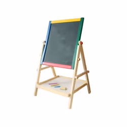2 in 1 Kids Easel Toy Drawing Art Craft Wooden Blackboard Whiteboard Double Side