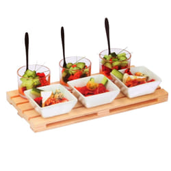 Assorted Snack Dish Serving Dishes Tray Dip Nibble - 10PC Appetizer Tray 30cm