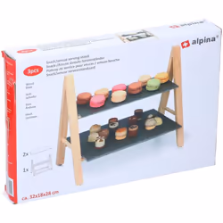2 Tier Wooden Slate Cup Cake Stand Shop Stall Display Wedding Afternoon Tea Bday