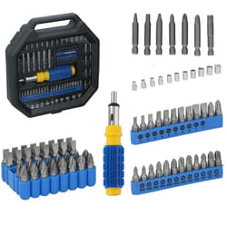 99Pcs Ratchet 1/4'' Screwdriver Set Socket Wrench Tool Case Torx Allen Screw Nut