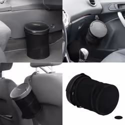 Car Bin Trash Can Foldable Litter Can Garbage Storage Lid Portable