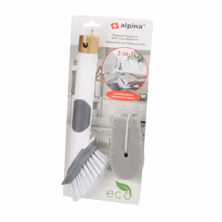 Dish Washing Up Brush Sponge With Liquid Soap Dispenser Scrubber Pad