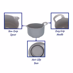 4 Piece Mixing Bowl Set Plastic Non-Slip Baking Pouring Lip Handle