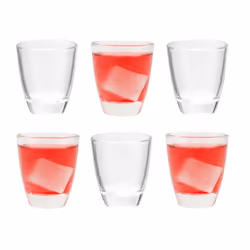 6pc Shot Glasses Glass Vodka Liquor Bar Pub Party Shooter Slammer 45ml - Additional view 6
