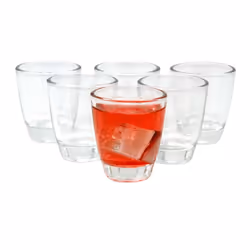 6pc Shot Glasses Glass Vodka Liquor Bar Pub Party Shooter Slammer 45ml - Additional view 7