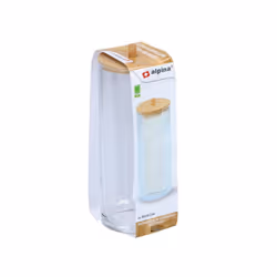Bamboo Cosmetic Organiser Cotton Bud Swab Pad Makeup Holder Jar Dispenser Storag - Cotton Pad Dispenser