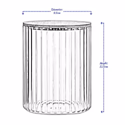 ) Clear Cosmetic Organiser Acrylic Cotton Pad Ear - Large (Height: 13.5cm & Diameter: 9.5cm