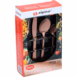 Alpina 16 Piece Copper cutlery set