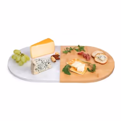 Cheese Board Wooden Marble Serving Board Charcuterie Platter Tray Oval