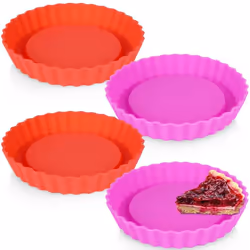 Set of 4 mini-tartlet molds in silicone, dishwasher safe
