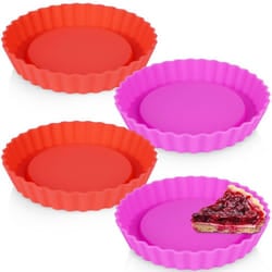 Set of 4 mini-tartlet molds in silicone, dishwasher safe