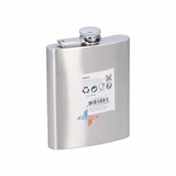 hip flask 200 ml steel chrome