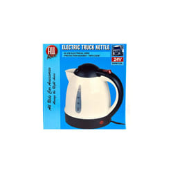 HGV 24 V DC WHITE TRUCK KETTLE WITH UK DC PLUG 250W 0.8LTS CAPACITY