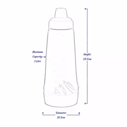 Pancake Batter Dispenser Mixer Bottle Cupcake Crepe Measuring 1L