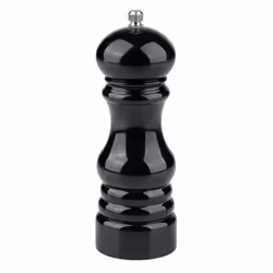 Salt Pepper Mill Grinder Manual Spice Herb Refillable Coarse Adjustable Plastic - Black