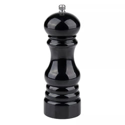 Salt Pepper Mill Grinder Manual Spice Herb Refillable Coarse Adjustable Plastic - Black