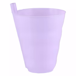 Children Plastic Cup Tumbler with Built in Straw Sip Cup 4PC Reusable