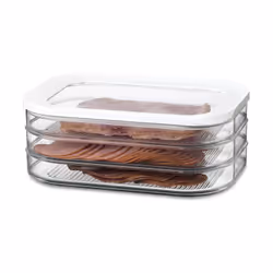 Rosti Mepal Modula 550/3, Box, Rectangular, 1.65 L, Transparent, White, Polyethylene, Styrene Acrylonitrile (SAN), 160 mm