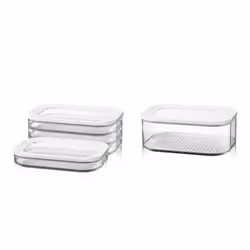 Rosti Mepal Modula 550/3 Rectangular Box 1.65 L Transparent, White 1 pc(s)