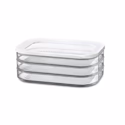 Rosti Mepal Modula 550/3 Rectangular Box 1.65 L Transparent, White 1 pc(s)